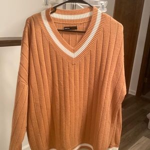 Xl golden tan v neck sweater